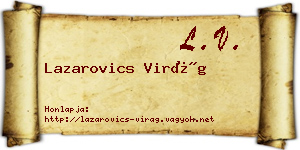 Lazarovics Virág névjegykártya